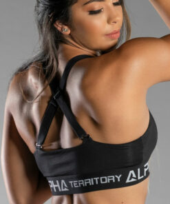 Black ALPHA Women’s Sports Bra - L