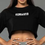 Black ALPHA Women’s Boyfriend Style Crop T-Shirt
