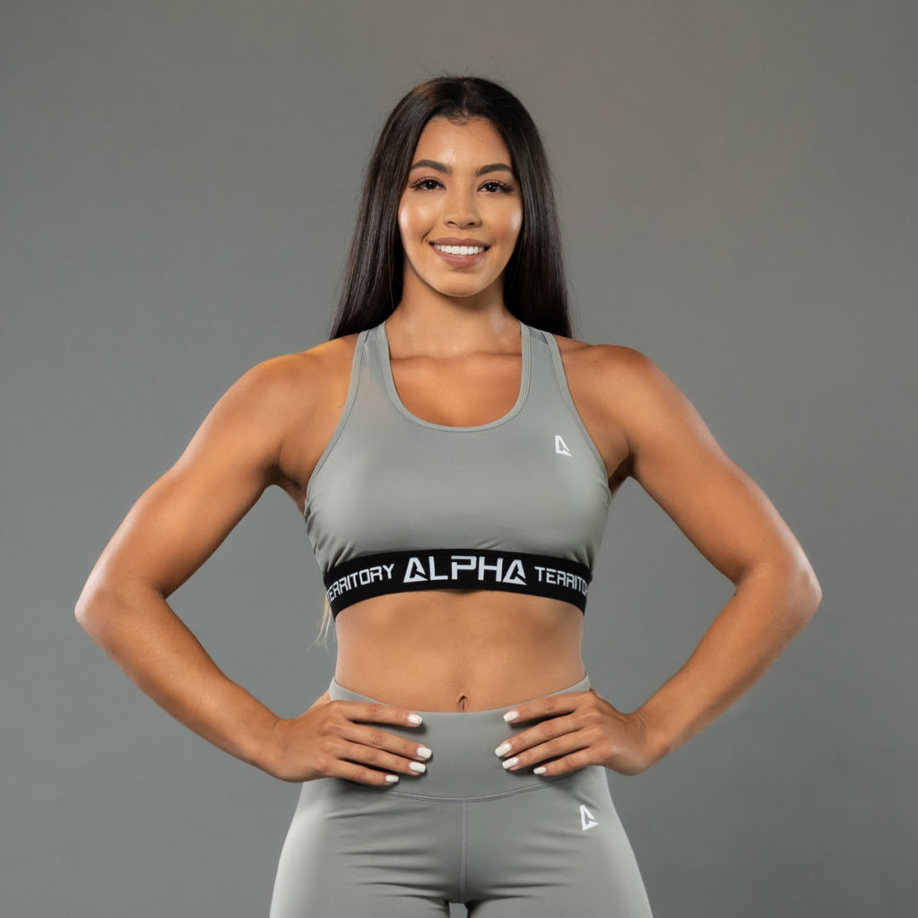 AT Womens Sports Bra Full Gray
