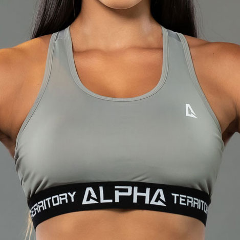 Middle Gray ALPHA Women’s Full Sports Bra - ALPHA Territory®