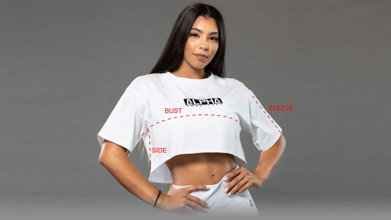 Womens boyfriend crop tshirt size guide