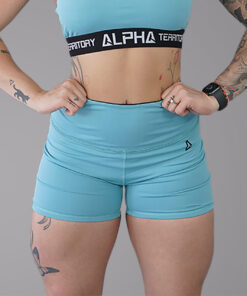 Blue and Black ALPHA Women’s Reversible High Waist Shorts