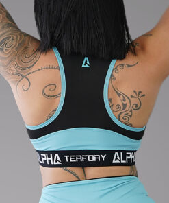 Alternative view of Blue and Black ALPHA Women’s Full Sports Bra