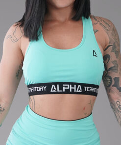 Green and Black ALPHA Women’s Full Sports Bra