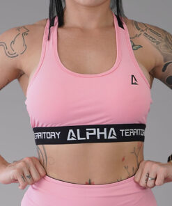 Pink and Black ALPHA Women’s Full Sports Bra