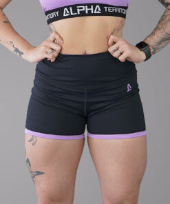 Alternative view of Purple and Black ALPHA Women’s Reversible Shorts