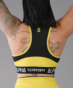 Alternative view of Yellow and Black ALPHA Women’s Full Sports Bra