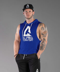 Alternative view of Royal Blue ALPHA Men’s Sleeveless Hoodie