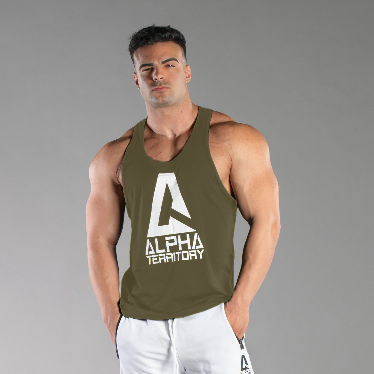 Haze Olive ALPHA Men's Tank Top - ALPHA Territory®