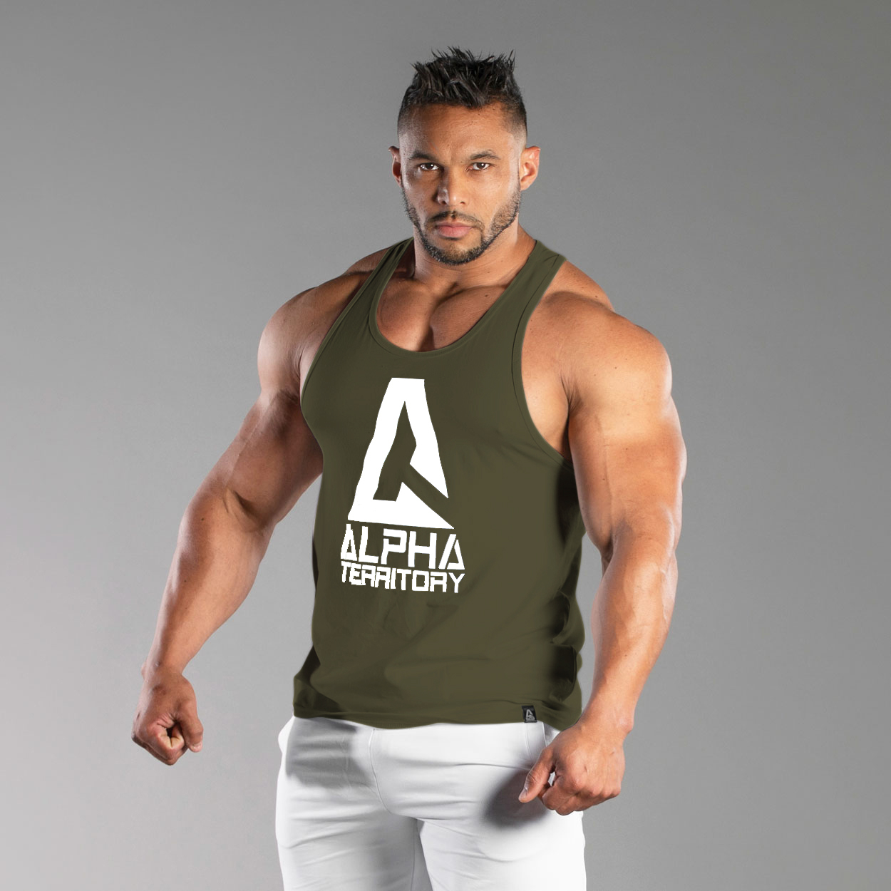 Haze Olive ALPHA Men\'s Tank Top - ALPHA Territory® | Shirts